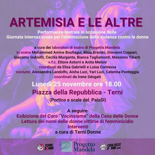 Al momento stai visualizzando ‘Artemisia e le altre’, la performance teatrale del Progetto Mandela per il 25 novembre