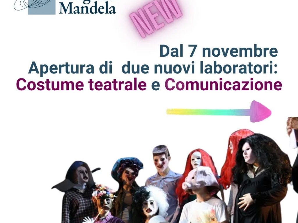 Al via il 7 novembre due nuovi laboratori: costume teatrale e comunicazione