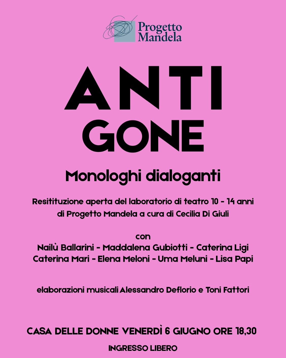 Al momento stai visualizzando ‘Antigone – Monologhi dialoganti’. Restituzione finale del laboratorio di teatro 10-14 anni