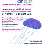 ‘Brain Drain – Quando migrano i residenti’. Workshop gratuiti di teatro per studenti universitari e giovani adulti