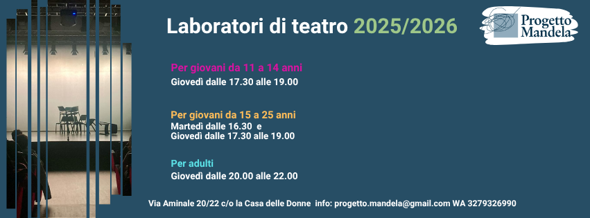 Al momento stai visualizzando Al via da ottobre i laboratori 2025/2026 del Progetto Mandela
